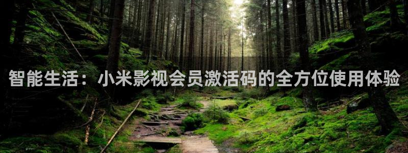 爱丫爱丫免费播放电视剧：智能生活：小米影视会员激活码的全方位使用体验